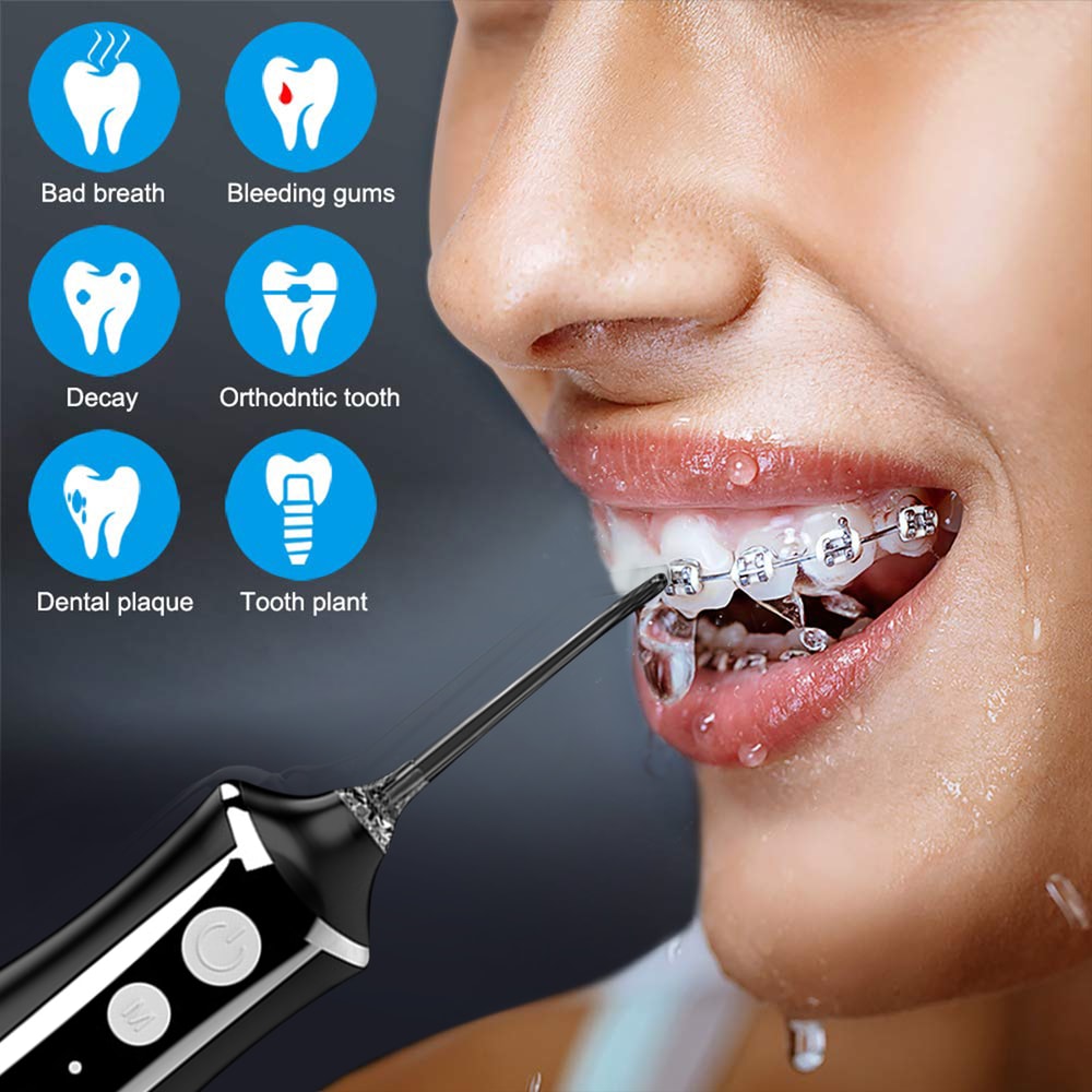 Portable Water Flosser By Fairywill Waterproof USB Charge 5 Jets For Braces Dental Teeth Cleaning 5