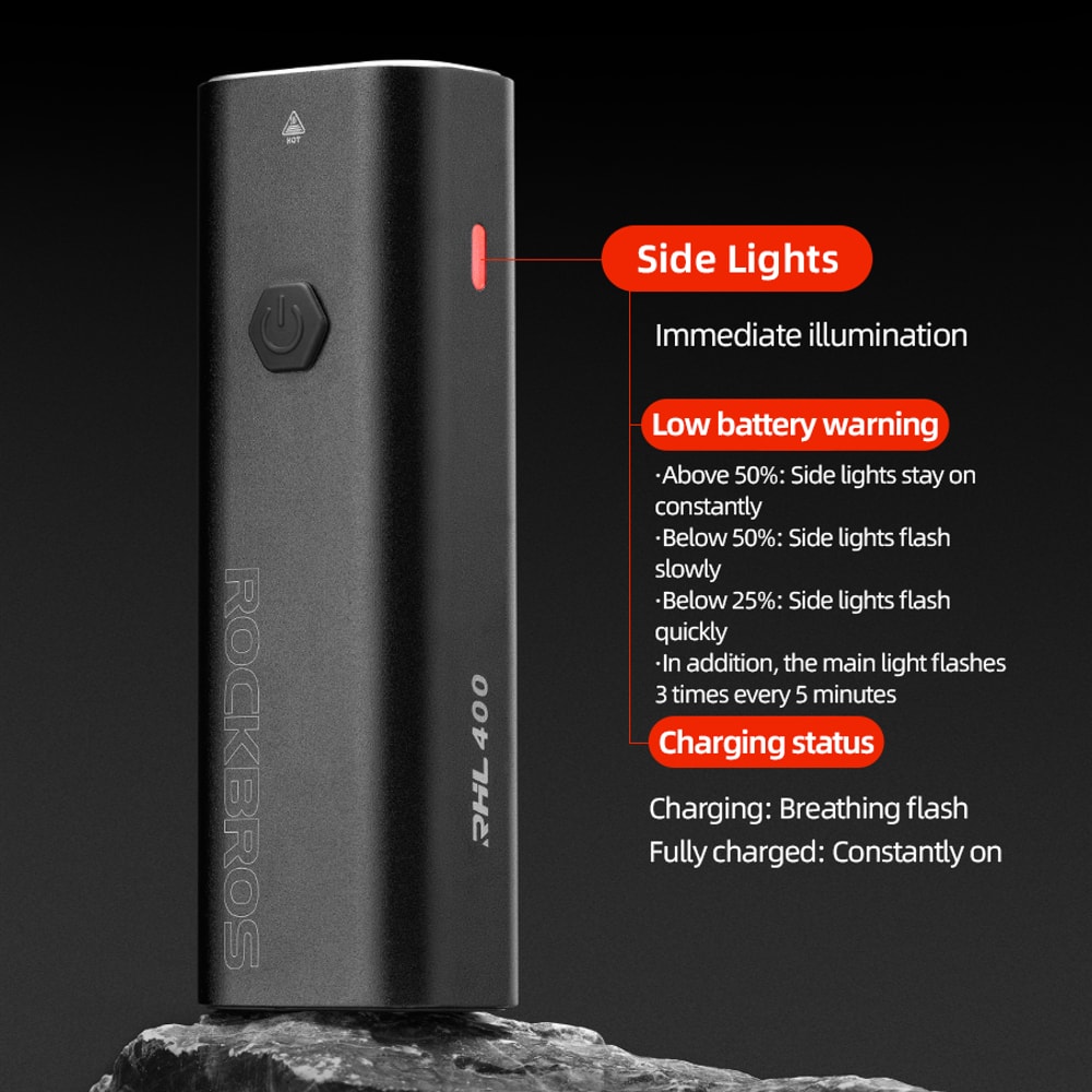 Waterproof Bike Light TypeC Rechargeable Bicycle Headlight Range Flashlight With Tail Light Cycling 6