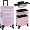 Removable Makeup Case Rolling Makeup Case 3 In 1 Cosmetology Case On Wheels 4