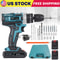 Impact Drill With Rechargeable Lithium Battery CrossBorder Flashlight Gun Electric Screwdriver For 4