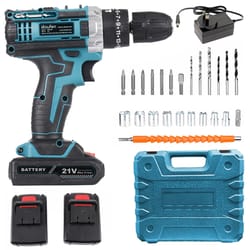 impact drill with rechargeable lithium battery, cross-border flashlight gun, electric screwdriver for home projects
