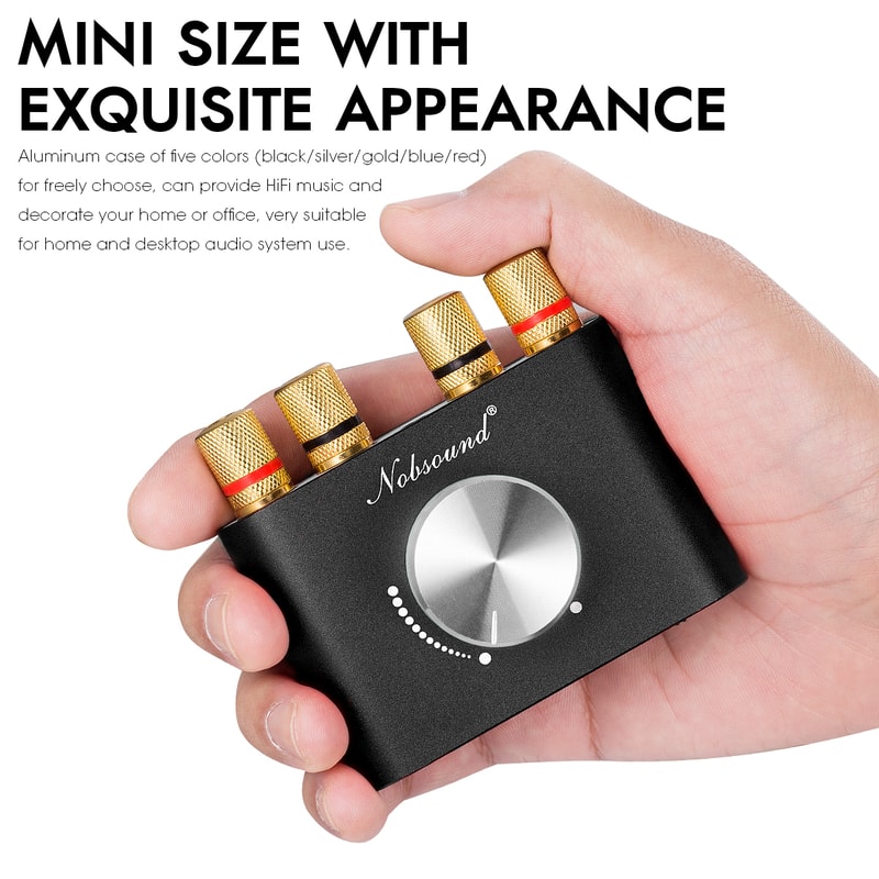 Nobsound Mini Bluetooth Amplifier Hifi Audio Receiver Power Amp Car Sound Enhancement 4