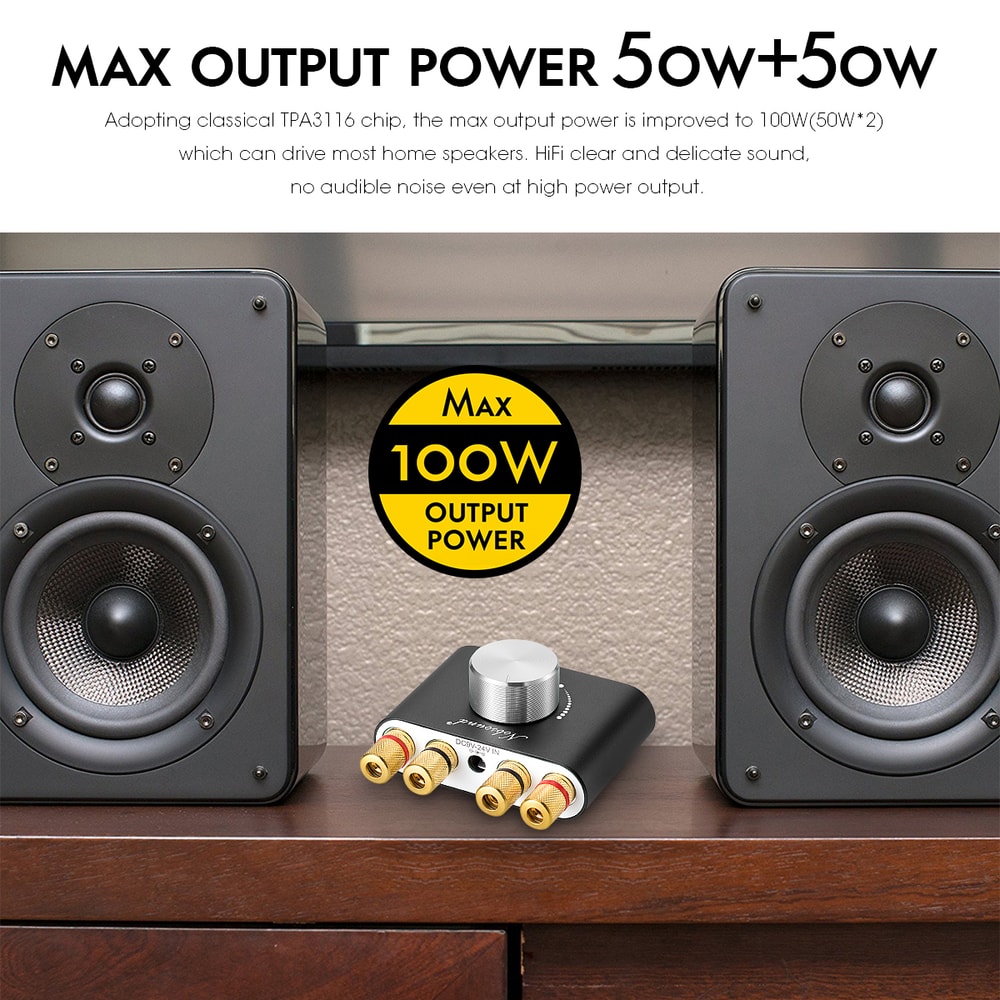 Nobsound Mini Bluetooth Amplifier Hifi Audio Receiver Power Amp Car Sound Enhancement 5