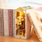 DIY Book Nook Bookends Model Kit By Robotime Rolife Dollhouse Furniture With LED Light For Bookshel 5