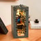 DIY Book Nook Bookends Model Kit By Robotime Rolife Dollhouse Furniture With LED Light For Bookshel 6