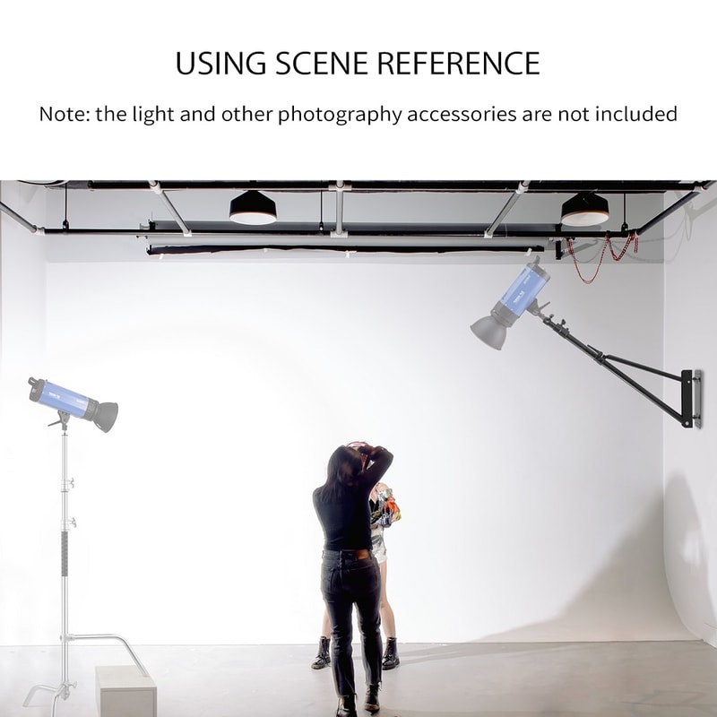 Adjustable Boom Arm Camera Mount Selens Wall Mount With Triangle Base For Photography Studio 1