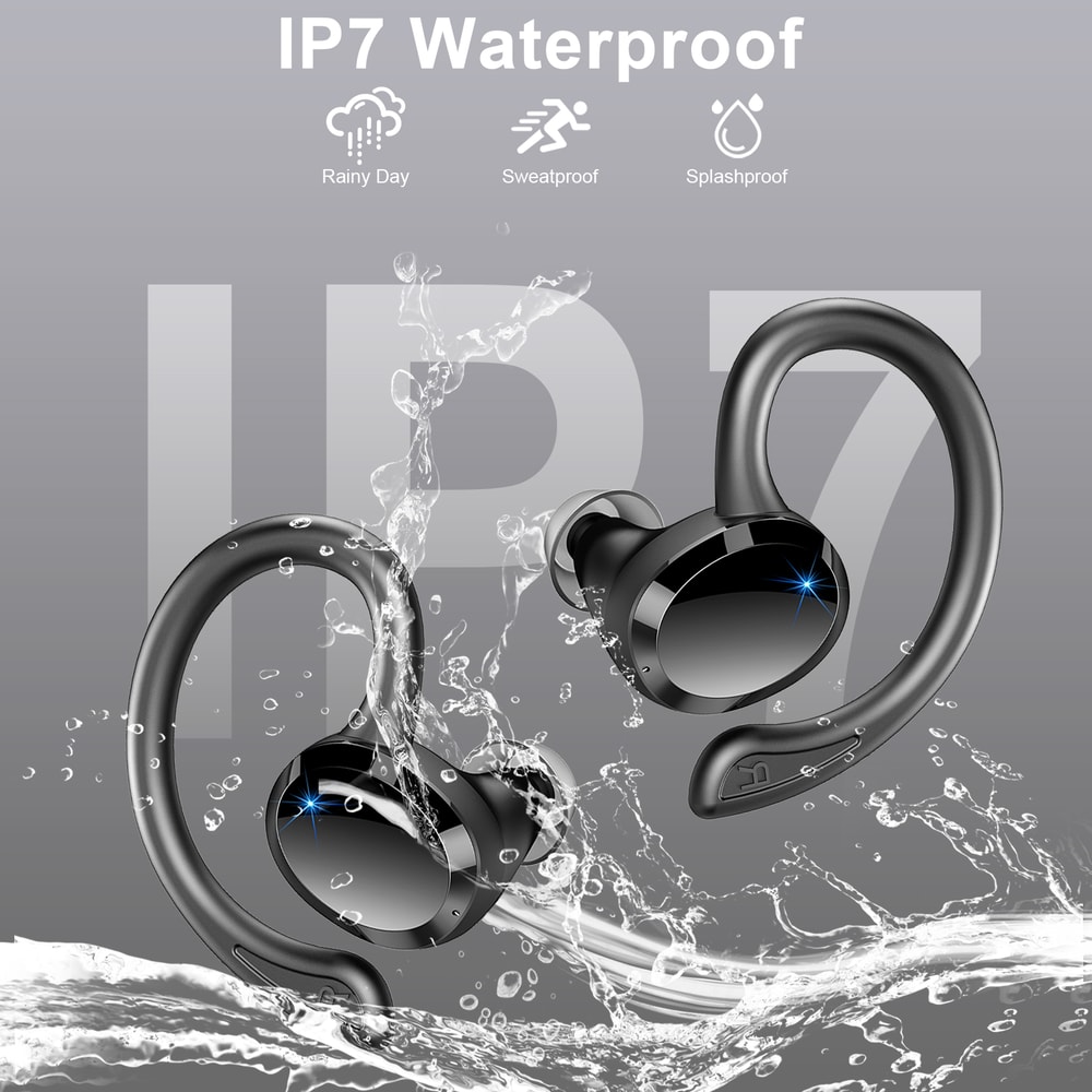 Bluetooth Wireless Earbuds Waterproof Sports Earphones InEar Noise Cancelling Mic Stereo Bass 9
