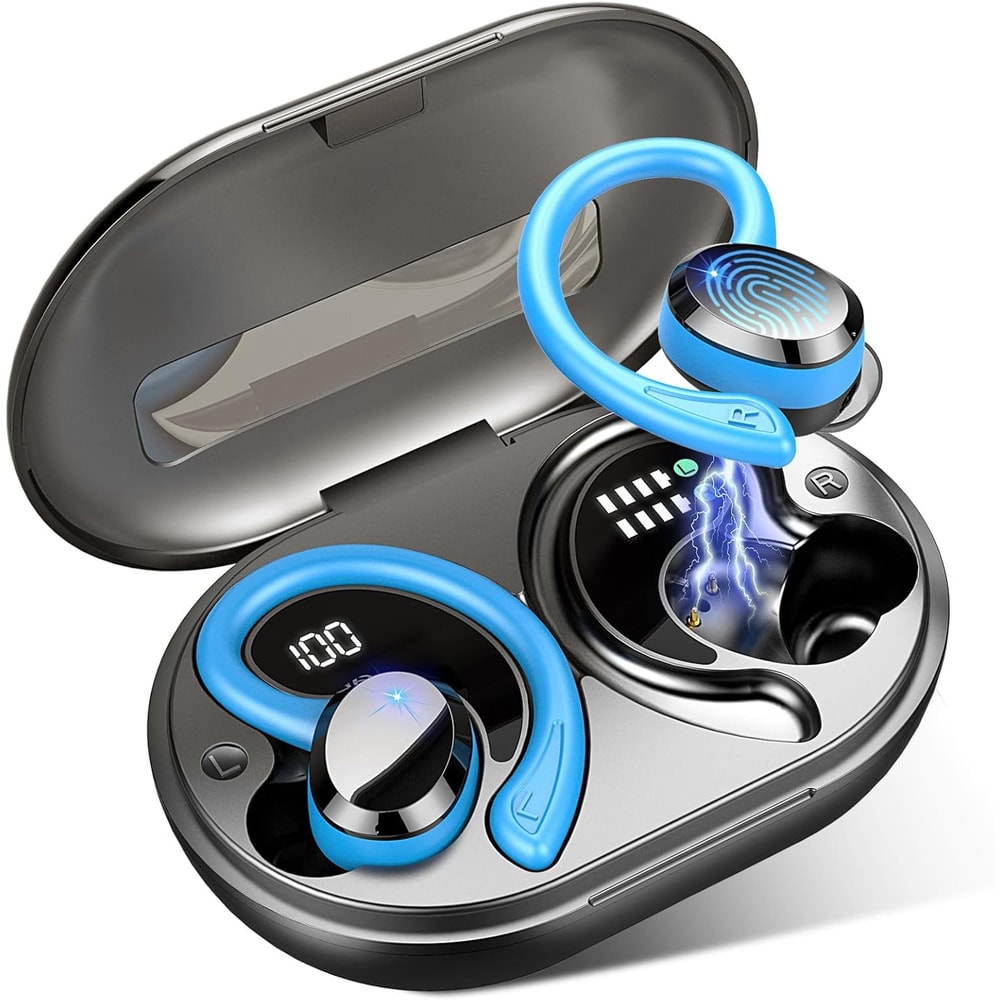 Bluetooth Wireless Earbuds Waterproof Sports Earphones InEar Noise Cancelling Mic Stereo Bass 1
