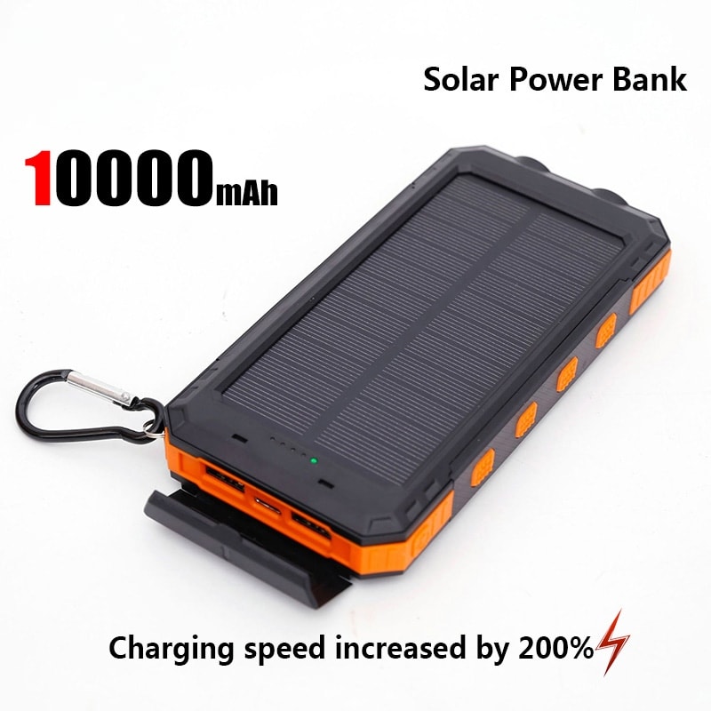 Portable Charging Poverbank Solar Power Bank External Battery Charger With Strong Light LDE Light 11