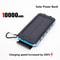 Portable Charging Poverbank Solar Power Bank External Battery Charger With Strong Light LDE Light 12