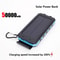 Portable Charging Poverbank Solar Power Bank External Battery Charger With Strong Light LDE Light 8
