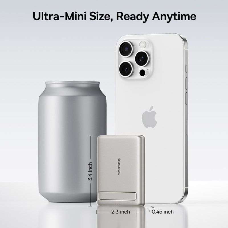 Portable Magnetic Power Bank Wireless Fast Charging PowerBank With Kickstand 6