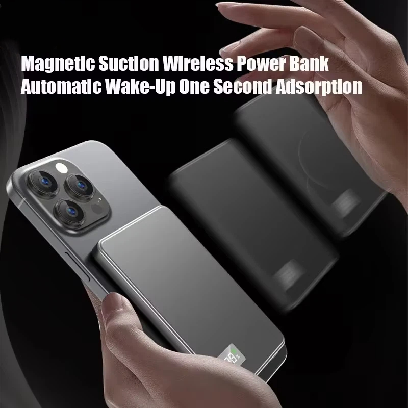 Portable Magnetic Wireless Power Bank Fast Charging External Battery For MagSafe IPhone Samsung Xia