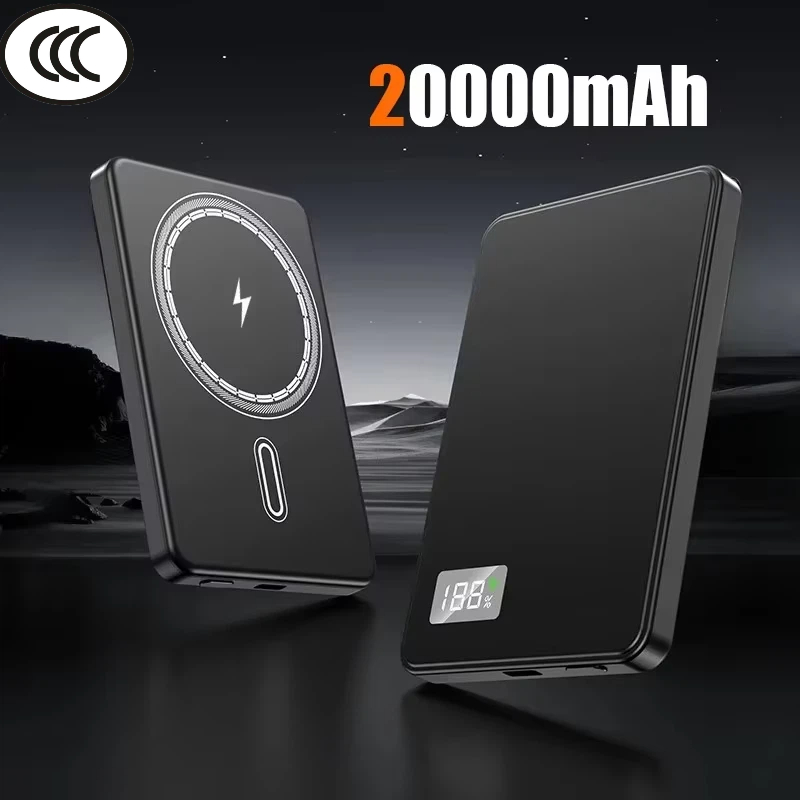 Portable Magnetic Wireless Power Bank Fast Charging External Battery For MagSafe IPhone Samsung Xia