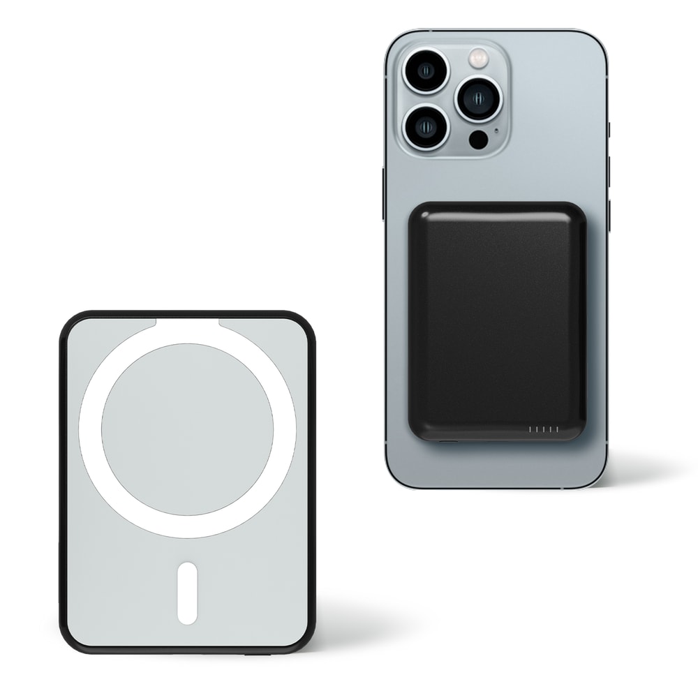 Magnetic Power Bank Portable, Wireless Charger With USB-C Cable, Compact Fast Charging Battery Pack