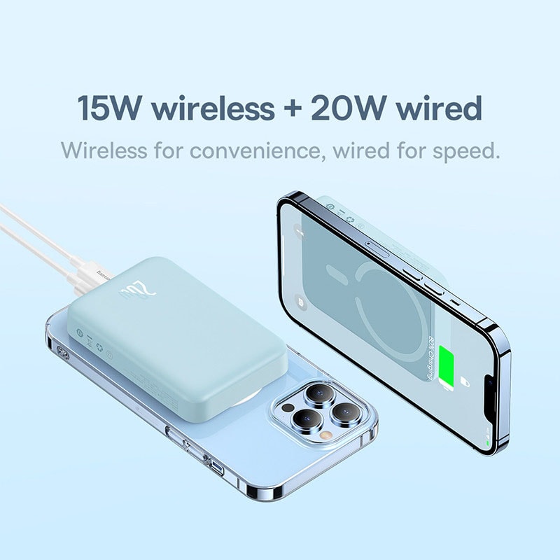 Mini Power Bank Auto Wake Magnetic Wireless Fast Charge Powerbank For Phones And On The Go Chargin 5