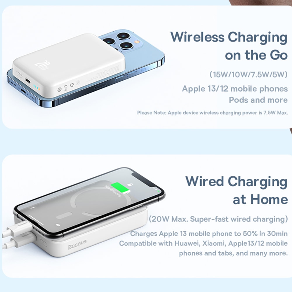 Mini Power Bank Auto Wake Magnetic Wireless Fast Charge Powerbank For Phones And On The Go Chargin 7