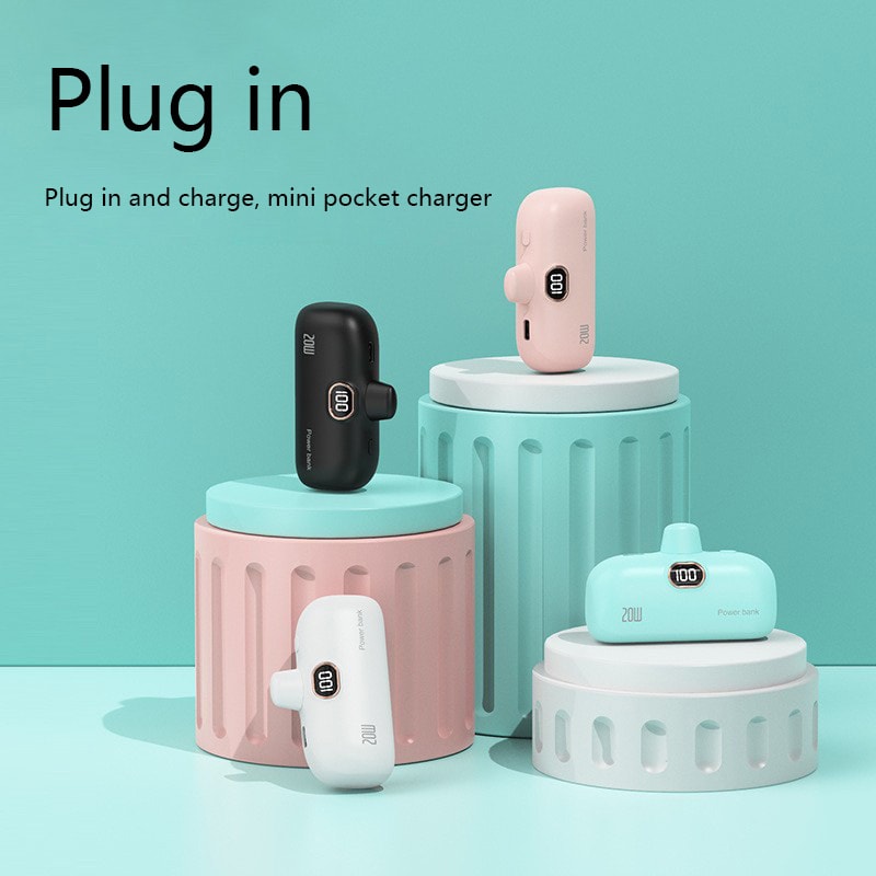 Portable Mini Mobile Power Bank, Convenient Fast Charging suitable, Compact Design for On-the-Go Use