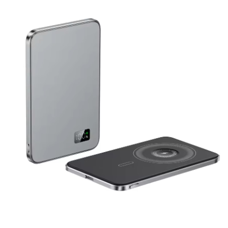 Magnetic Power Bank Wireless New Ultra Thin Alloy Powerbank Fast Charger Backup Battery For Magsafe 1