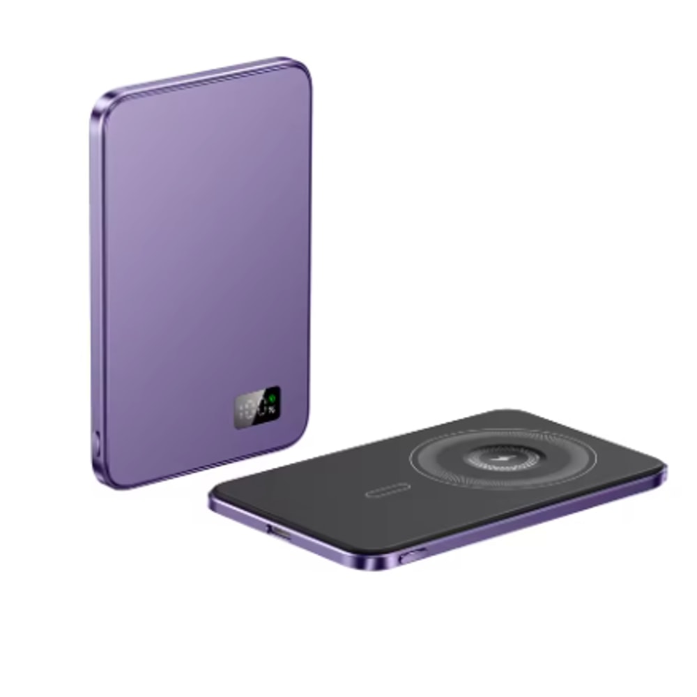 Magnetic Power Bank Wireless New Ultra Thin Alloy Powerbank Fast Charger Backup Battery For Magsafe 2