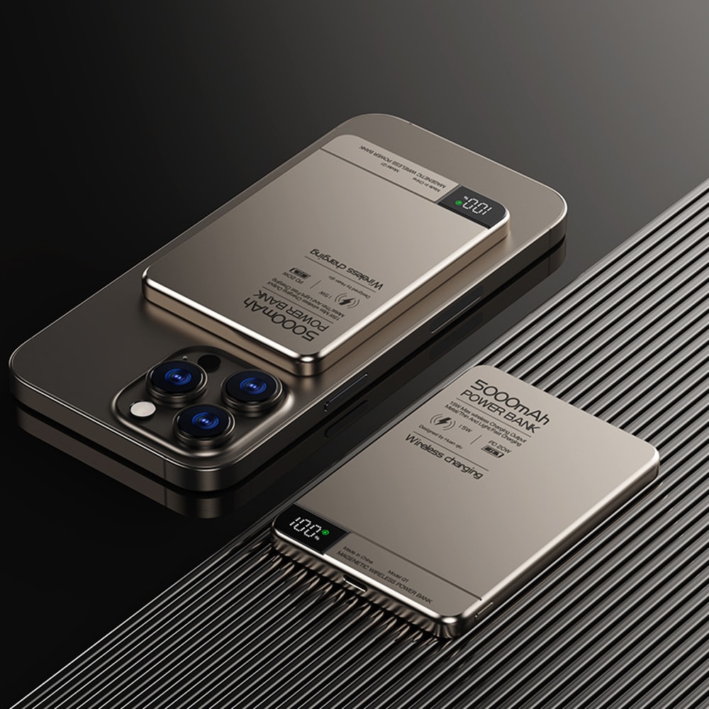 Super Fast Charging Power Bank Magnetic Qi Wireless Charger Powerbank For Magsafe IPhone Samsung Hu 8