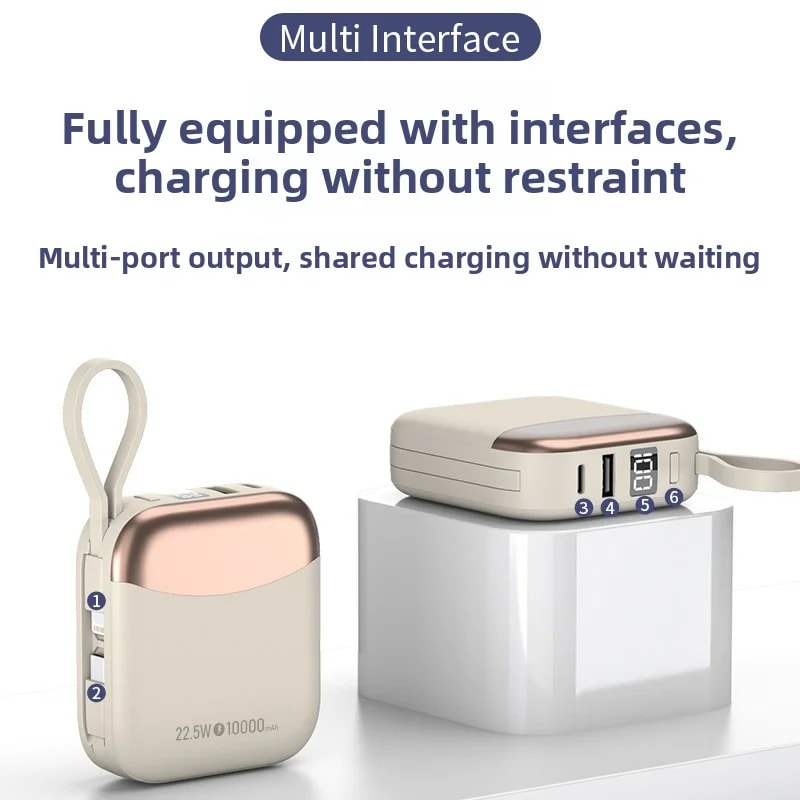 Mini Power Bank Fast ChargePowerbank External Battery For IPhone Xiaomi Huawei Samsung 6