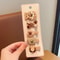 Baby Girl Hair Clips Korean Cute Fashion Cartoon Bear Bowknot Pin Milk Coffee Color Toddler Kids He 7