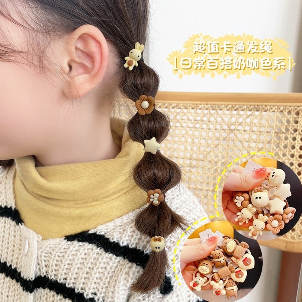 Cute Kawaii Cartoon Baby Scrunchies Girls Kids Hair Accessories Small Elastic Rubber Bands For Chil 2