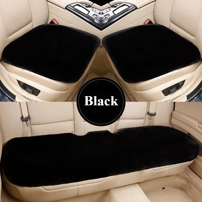 Winter Warmth Plush Rabbit Fur Car Seat Cushion Thickened Wool OnePiece Square Cushion For Main Dri 7