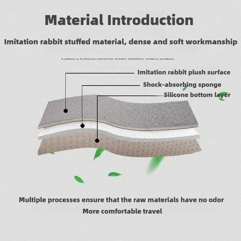 Winter Warmth Plush Rabbit Fur Car Seat Cushion Thickened Wool OnePiece Square Cushion For Main Dri 10