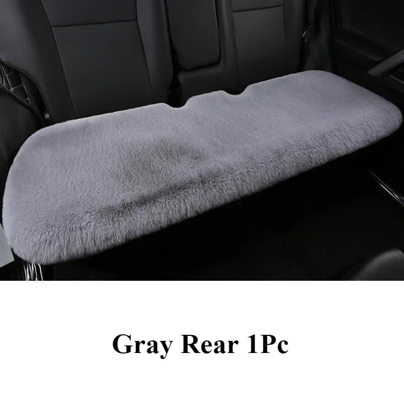 Winter Warmth Plush Rabbit Fur Car Seat Cushion Thickened Wool OnePiece Square Cushion For Main Dri 2
