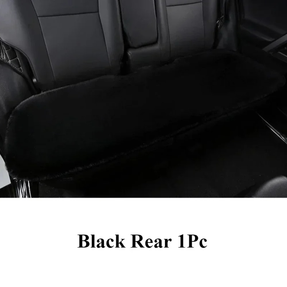 Winter Warmth Plush Rabbit Fur Car Seat Cushion Thickened Wool OnePiece Square Cushion For Main Dri 3