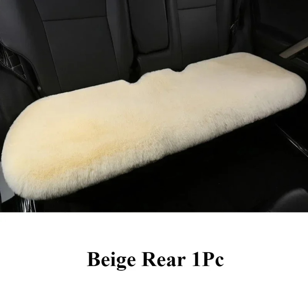 Winter Warmth Plush Rabbit Fur Car Seat Cushion Thickened Wool OnePiece Square Cushion For Main Dri 1