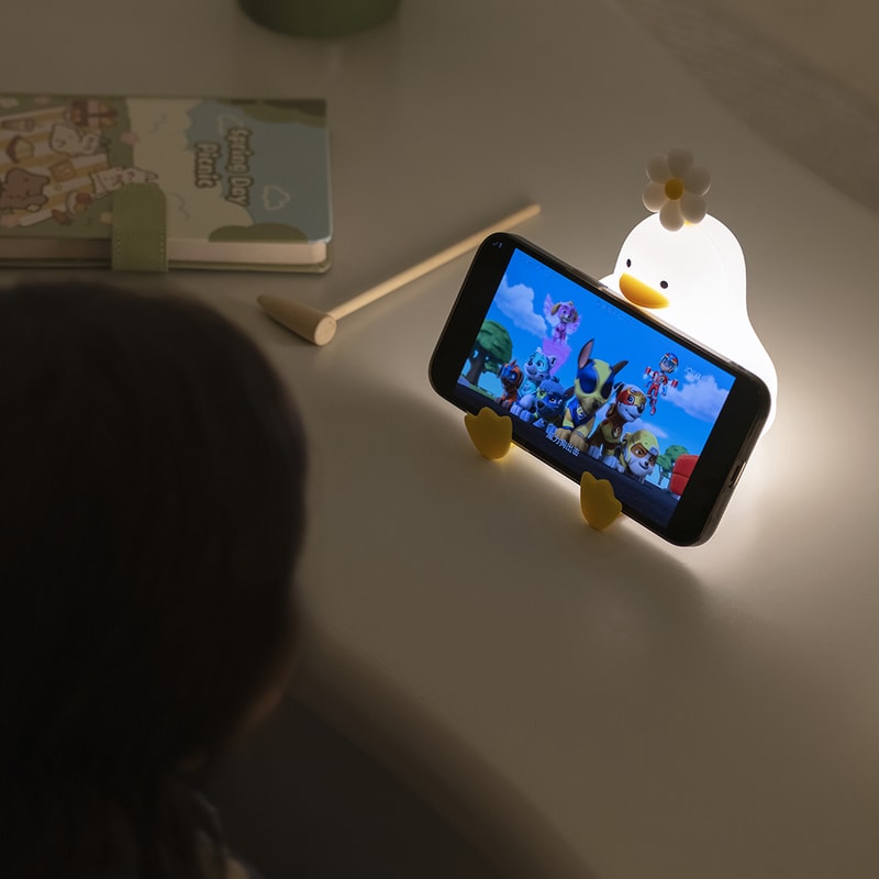 USB Rechargeable Cute Duck LED Night Light Silicone Lamp With Touch Switch Ideal Bedroom Decoration 1