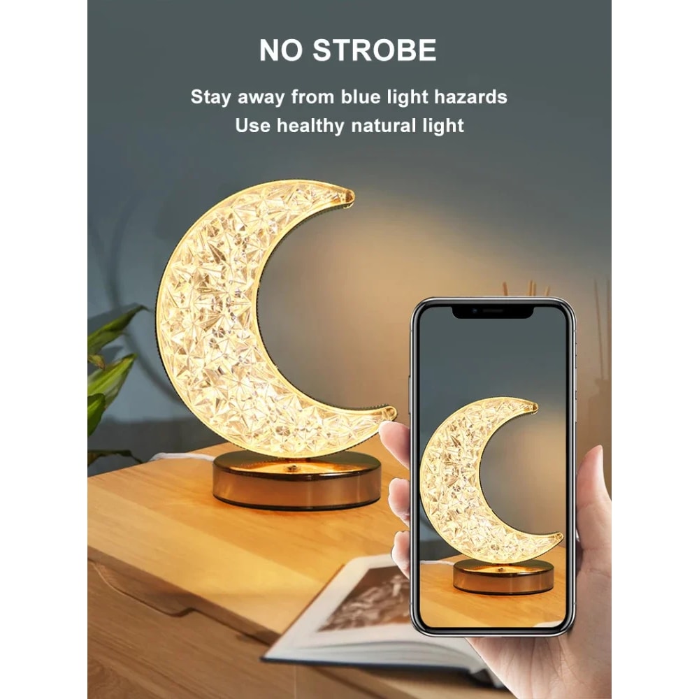 Crystal Touch Dimming Night Light For Bedroom USB LED Ambient Table Girls Room Home Decor Aesthetic 3