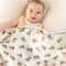 Bamboo Cotton Muslin Swaddle Wrap Blanket Waffle Printed Baby Blanket For Newborn 1