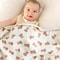 Bamboo Cotton Muslin Swaddle Wrap Blanket Waffle Printed Baby Blanket For Newborn 1
