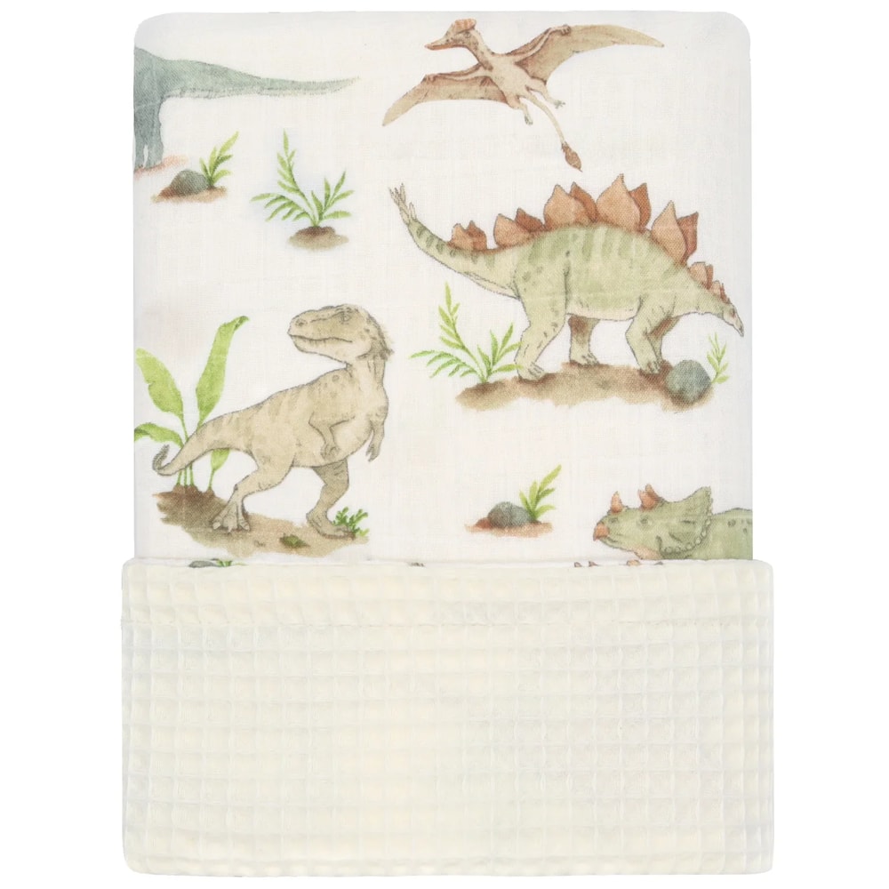 Bamboo Cotton Muslin Swaddle Wrap Blanket Waffle Printed Baby Blanket For Newborn 6