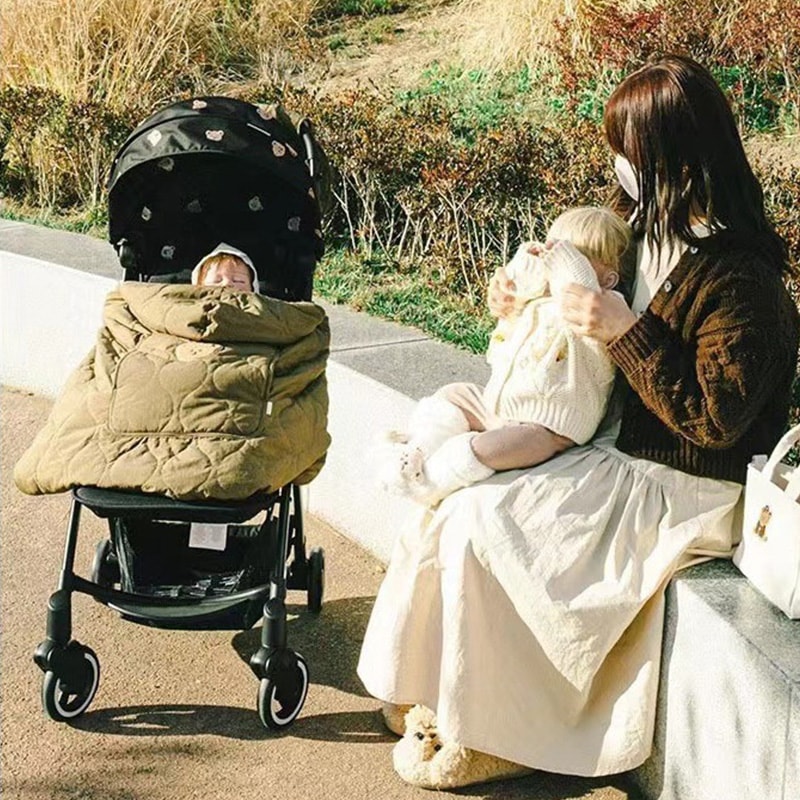 Newborn Swaddle Wrap, Hooded Blanket for Baby Stroller, Warm Baby Carrier Sling Cover, Infant Cloak Cape