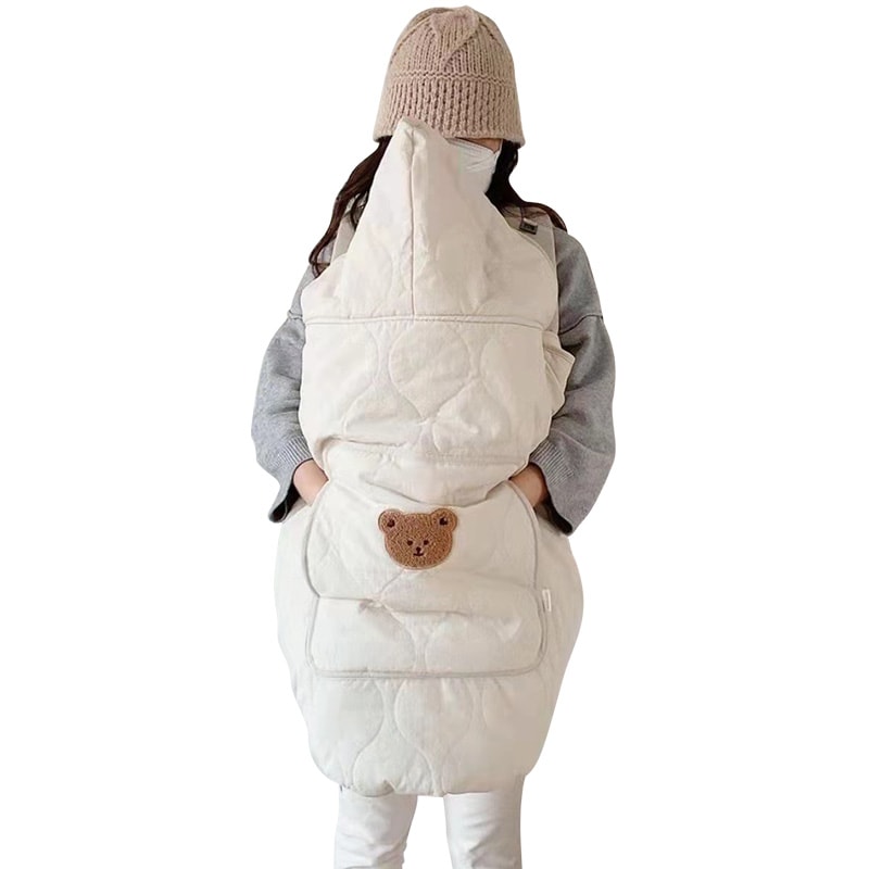 Newborn Swaddle Wrap, Hooded Blanket for Baby Stroller, Warm Baby Carrier Sling Cover, Infant Cloak Cape