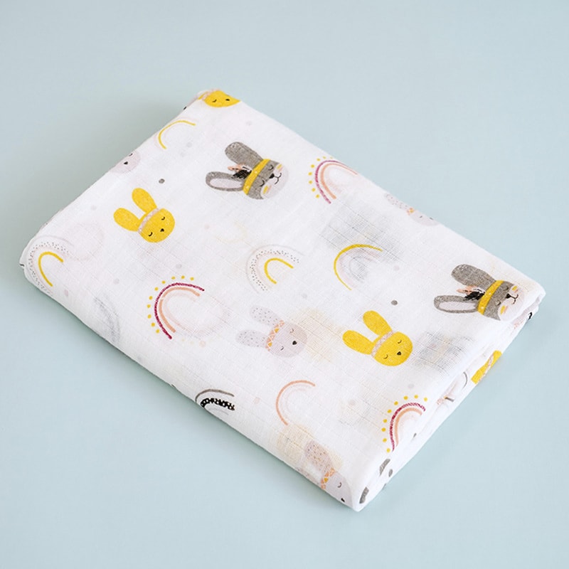Cotton Soft Baby Swaddle Blanket 2 Layer Muslin Newborn Summer Blankets Quick Dry Kids Bath Towel 8