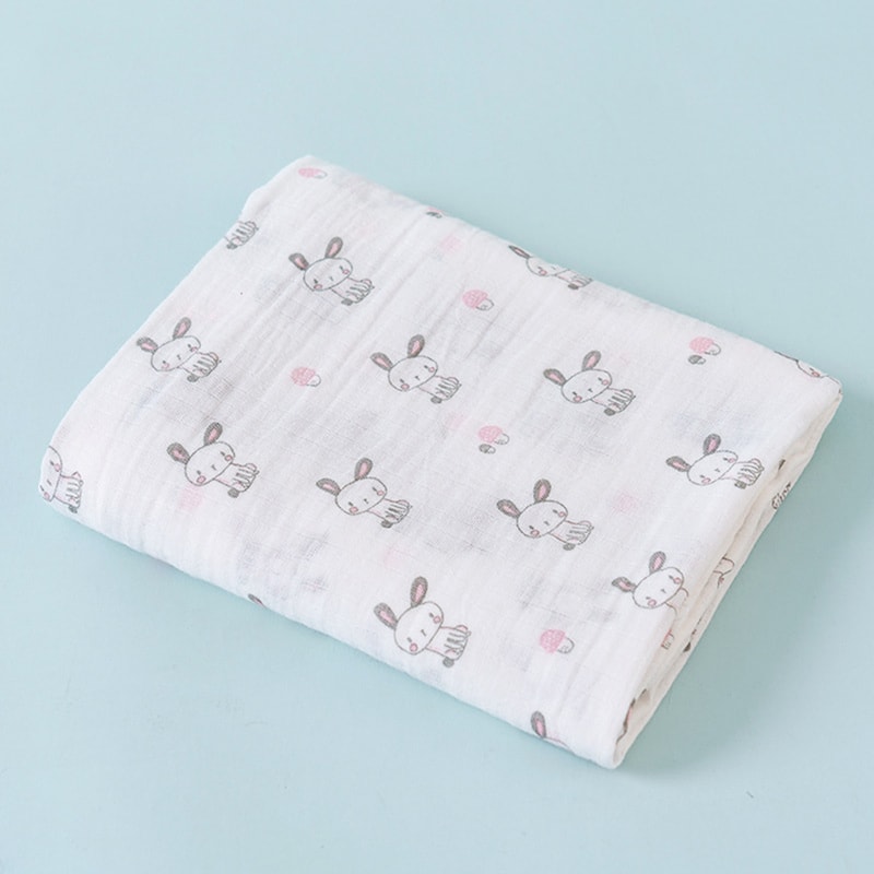 Cotton Soft Baby Swaddle Blanket 2 Layer Muslin Newborn Summer Blankets Quick Dry Kids Bath Towel 7