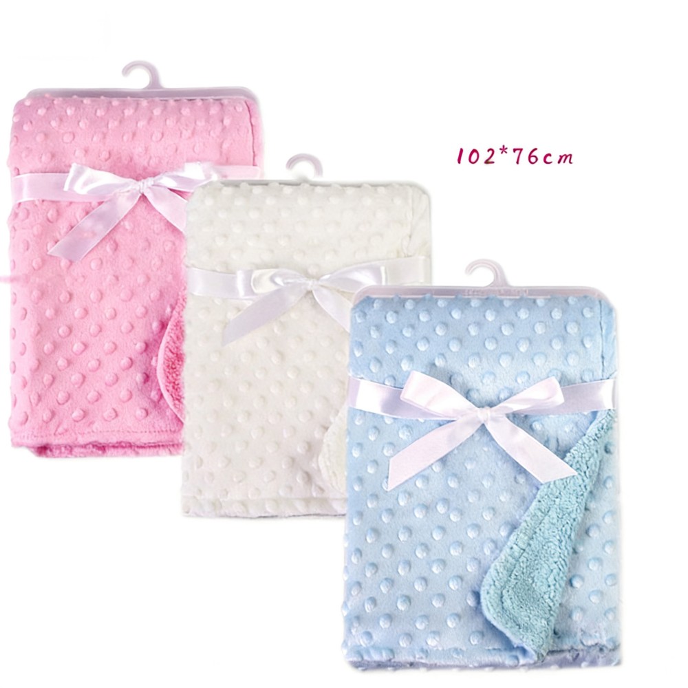 Newborn Baby Swaddles Muslin Blanket Autumn Winter Fleece Blankets For Babies Thermal Fleece Towels 7