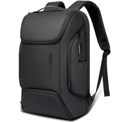 waterproof business backpack with usb charging port, fits laptop, smart commute bag for men