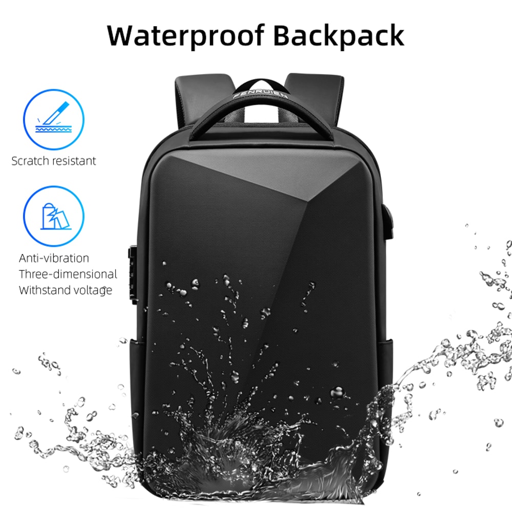Antitheft Waterproof School Backpack USB Charging Laptop Backpack Men Business Travel Bag New Desig 3