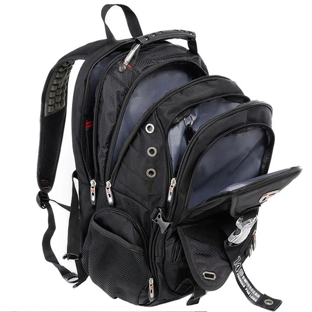 Vintage School Backpack Large Capacity Waterproof Oxford Bag Laptop Travel Rucksack For Men 0