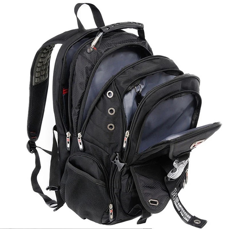 Vintage School Backpack Large Capacity Waterproof Oxford Bag Laptop Travel Rucksack For Men 0