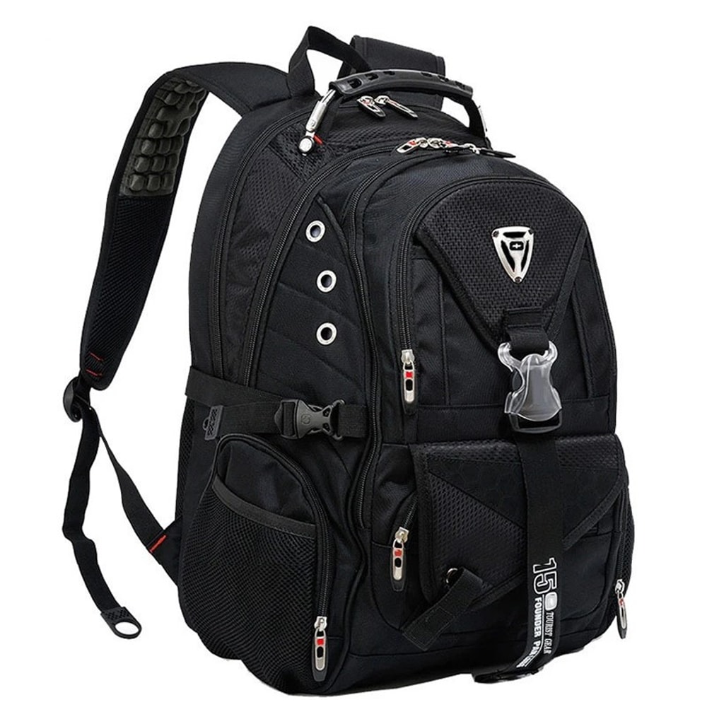 Vintage School Backpack Large Capacity Waterproof Oxford Bag Laptop Travel Rucksack For Men 4