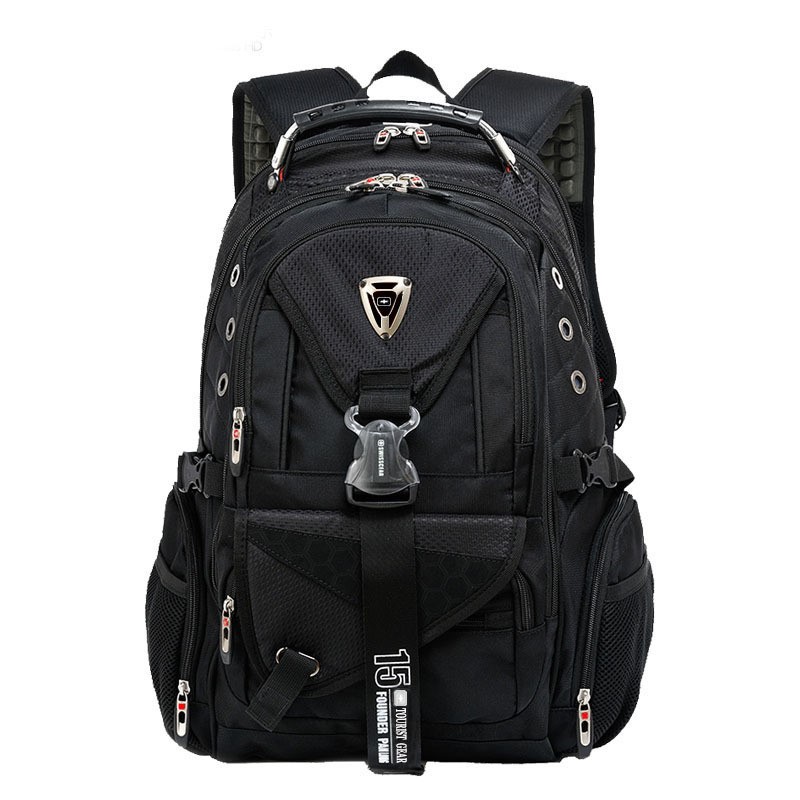 Vintage School Backpack Large Capacity Waterproof Oxford Bag Laptop Travel Rucksack For Men 5