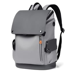 waterproof high quality pu leather men's laptop backpack, large business computer backpack for urban man